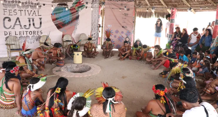 Festival Caju de Leitores começa com celebração ancestral na Aldeia Xandó