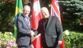 Governador do Espírito Santo se reúne com premiê de Ontário, no Canadá