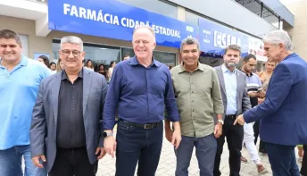 Governador visita obras e inaugura nova Farmácia Cidadã Estadual da Serra