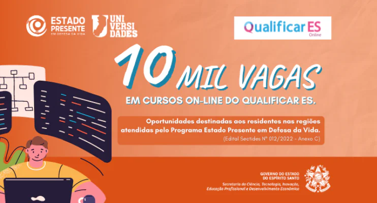 Governo do Estado abre inscrições para cursos on-line do Qualificar ES nesta terça-feira (07)