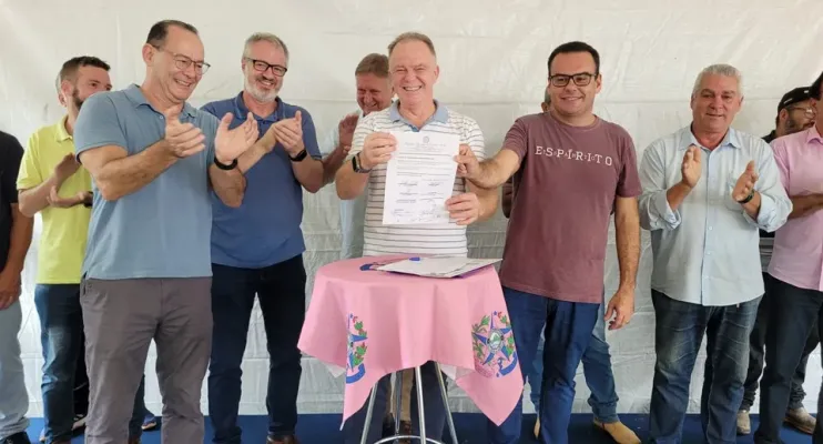 Governo do Estado assina Ordem de Serviço para calçamento rural na comunidade de São Miguel, Domingos Martins