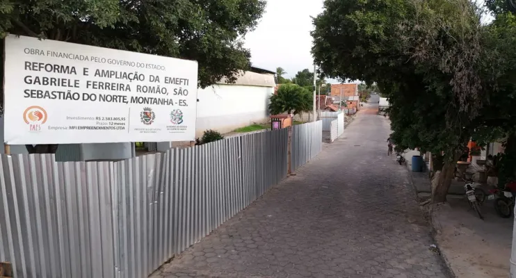 Governo do Estado e a Prefeitura de Montanha iniciaram a reforma e ampliação da escola EMEFTI Gabriele Ferreira Romão