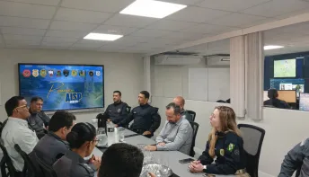 Guarda Civil Municipal de Linhares sedia reunião mensal da AISP no Centro Integrado de Comando e Controle