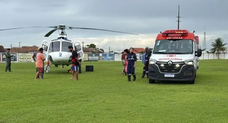 Helicóptero do NOTAER realiza primeiro atendimento aeromédico em Pedro Canário