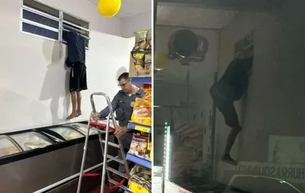 Homem tenta furtar supermercado em Guarapari e acaba preso na báscula