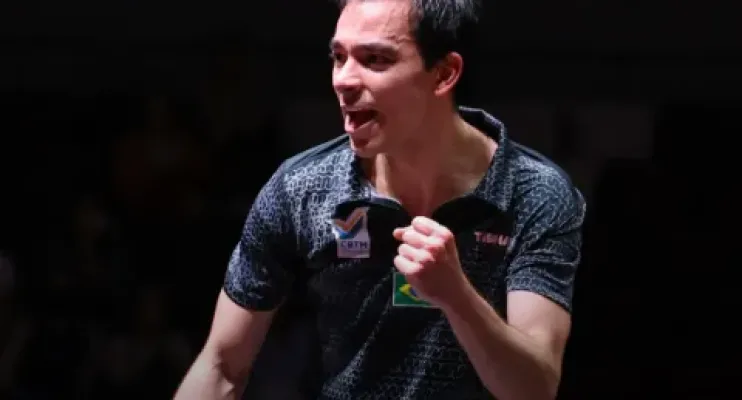 Hugo Calderano garante medalha inédita para o Brasil no Mundial de Tênis de Mesa