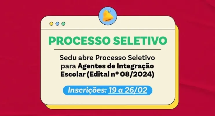 Inscrições abertas para Agentes de Integração Escolar