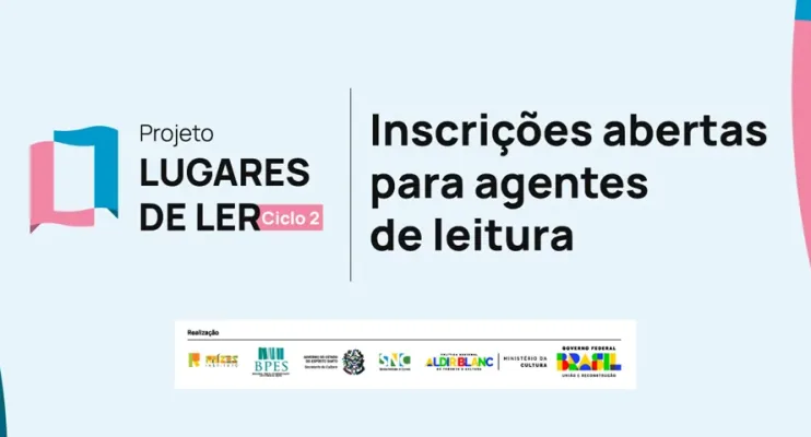 Inscrições abertas para seleção de Agentes de Leitura do Projeto Lugares de Ler