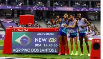 Julio Cesar conquista primeiro ouro do atletismo nas Paralimpíadas de Paris e bate recorde mundial
