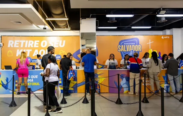 Kits da Maratona Salvador começam a ser entregues no Shopping da Bahia