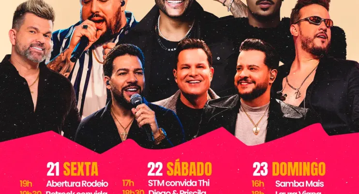 Linhares prepara grande festa pelos 226 anos com Pedro Sampaio, Panda, João Neto & Frederico, Tony Salles e rodeio