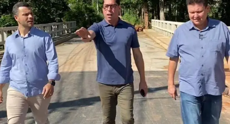 Marcelo Santos visita obras de ponte sobre o Rio Formate e agora vai trabalhar pela liberação do tráfego no local