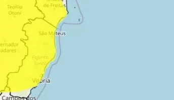 Marinha emite alerta para ventos de até 61 km/h no litoral do ES
