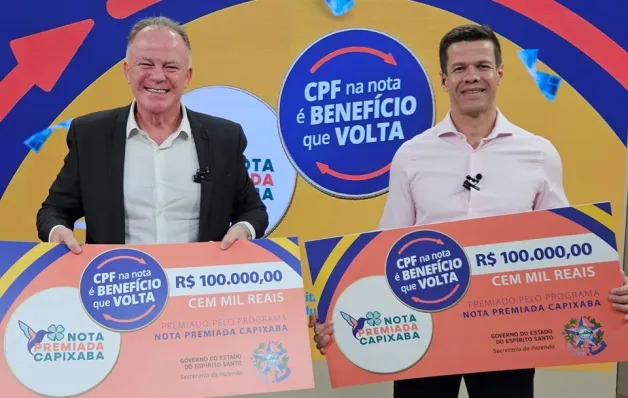 Moradores de Cachoeiro de Itapemirim, Colatina e Vitória são os ganhadores do sorteio especial anual do Nota Premiada Capixaba