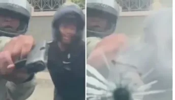Motorista de carro blindado filma disparo à queima-roupa em tentativa de roubo 