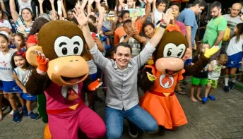 Muita diversão na inauguração do Parque Kids, em Jardim da Penha