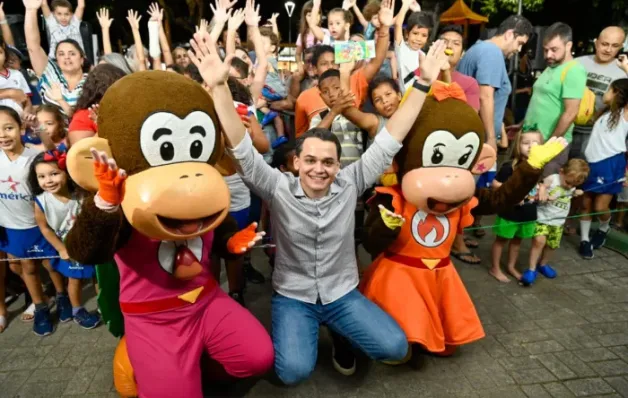 Muita diversão na inauguração do Parque Kids, em Jardim da Penha