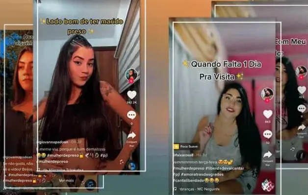 Mulheres de presos mostram rotina no TikTok e acumulam seguidores