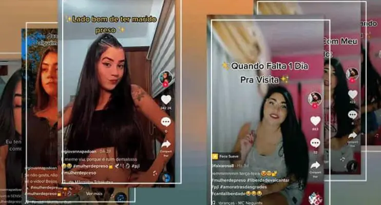 Mulheres de presos mostram rotina no TikTok e acumulam seguidores