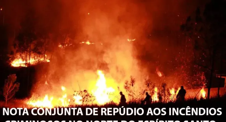 NOTA CONJUNTA DE REPÚDIO AOS INCÊNDIOS CRIMINOSOS NO NORTE DO ESPÍRITO SANTO
