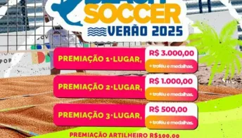 Nova Viçosa sedia torneio de beach soccer – verão 2025 no próximo final de semana