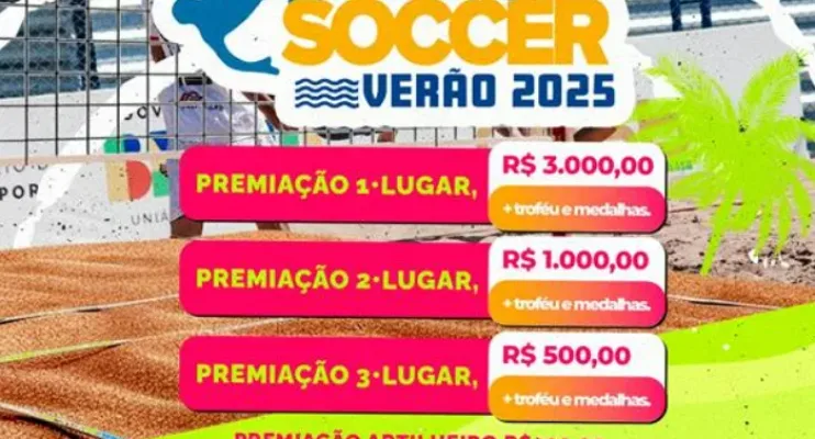 Nova Viçosa sedia torneio de beach soccer – verão 2025 no próximo final de semana