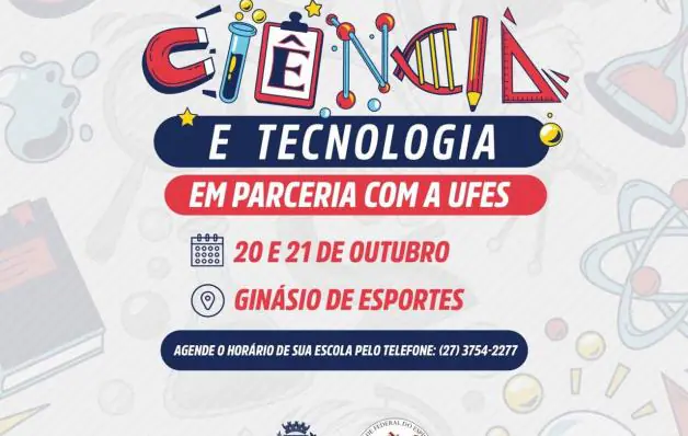 O município de Montanha participará da 1ª Feira Municipal de Ciência e Tecnologia