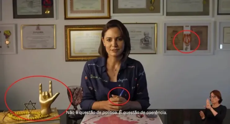 Objetos ao redor de Michelle Bolsonaro em vídeo chamam atenção e geram interpretações nas redes sociais