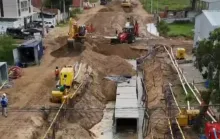 Obras em Guriri  avançam por vias principais do balneário