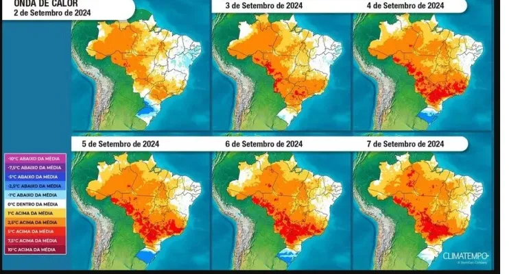 Onda de calor que começa essa semana deve bater recordes