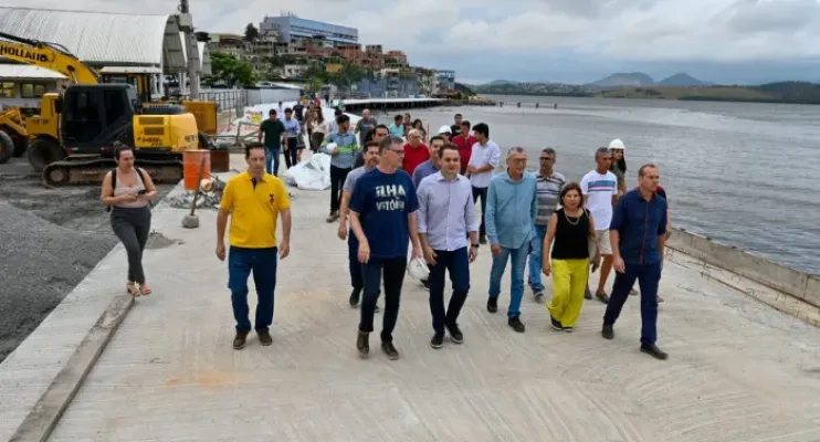 Orla da Grande São Pedro em Vitória ES chega a 60% das obras concluídas