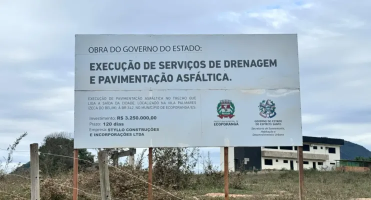 Parceria entre Estado e Prefeitura garante nova pavimentação em Ecoporanga