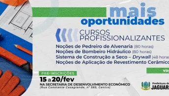 Parceria entre Prefeitura e Senai traz cursos para Jaguaré