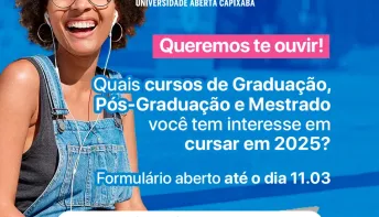 Participe do levantamento de demanda para cursos do programa Universidade Aberta Capixaba (UnAC)