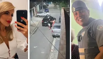 PM dá socos e mata a esposa a tiros no meio da rua 