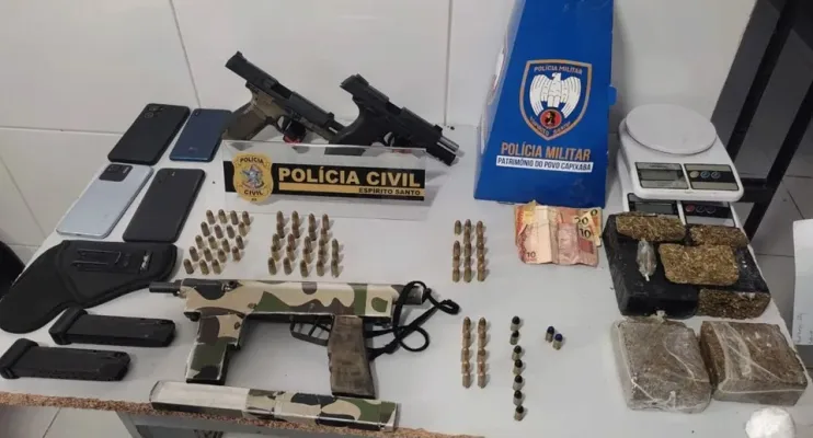 Polícia prende quatro suspeitos de crimes violentos e apreende armas em Linhares