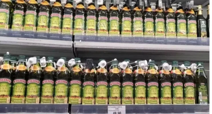 Preço nas alturas: Azeite ganha lacre antifurto em supermercado de Vitória