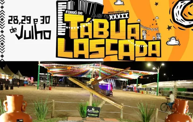 Vídeo do prefeito de Pedro Canário destacando a importância da festa do Forró da Tábua Lascada