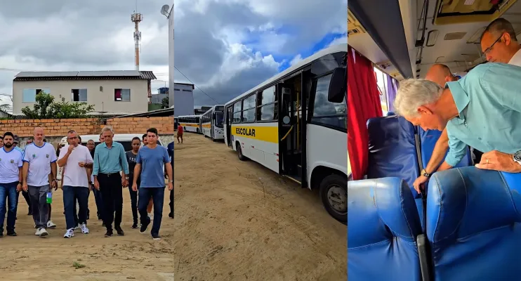 Prefeito e vereadores de São Mateus fiscalizam transporte escolar para garantir segurança dos alunos