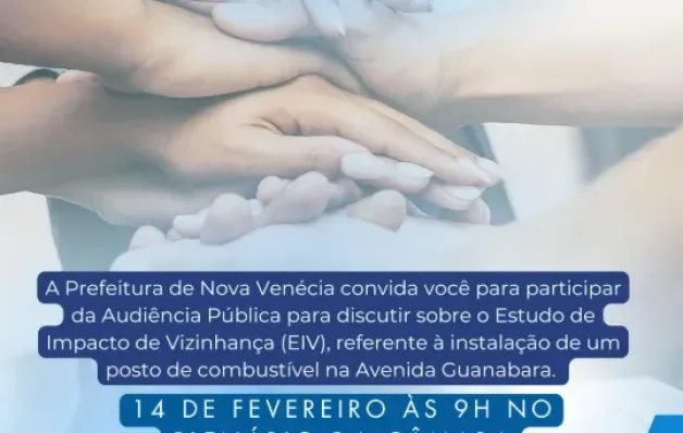 Prefeitura de Nova Venécia realiza audiência sobre instalação de posto na Avenida Guanabara