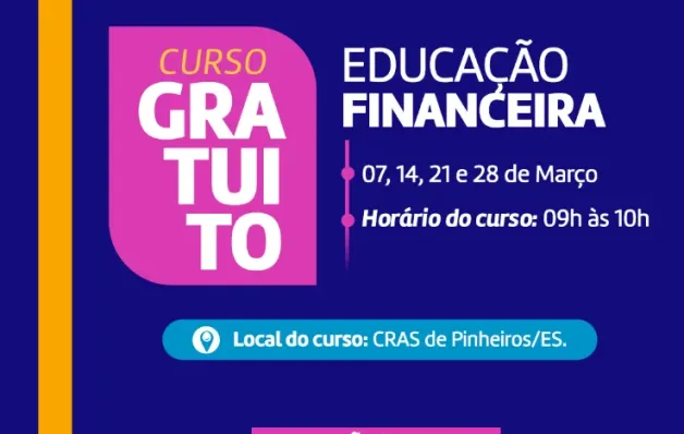 Prefeitura de Pinheiros abre inscrições para curso gratuito de Educação Financeira