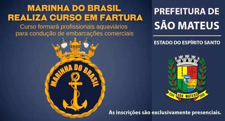 Prefeitura de São Mateus  oferece curso de Marinheiro com inscrições gratuitas na secretaria de turismo