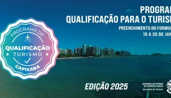 Programa de Qualificação para o Turismo 2025 abre adesões para municípios do Espírito Santo