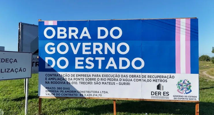 Progresso da Obra de Duplicação da Rodovia Othovarino Duarte Santos em São Mateus