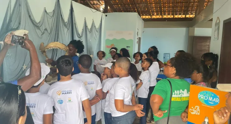 Projeto Mares celebra um ano do Centro de Interpretação Ambiental tendo estudantes de Vera Cruz como convidados