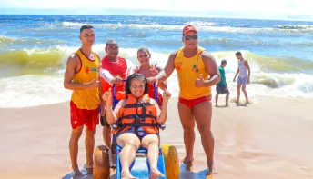 Projeto Praia Acessível vai funcionar no domingo e segunda-feira de Carnaval em Pontal do Ipiranga