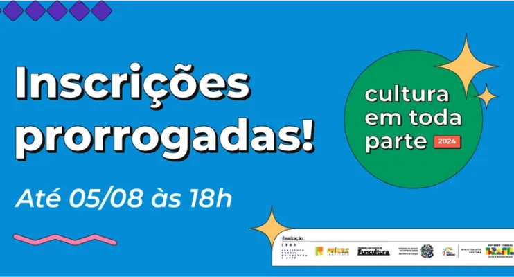 Prorrogada inscrição para seleção de artistas e atividades de formação no Cultura em Toda Parte 2024
