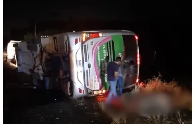 Quatro pessoas morrem e 15 ficam feridas após ônibus de turismo tombar na Bahia