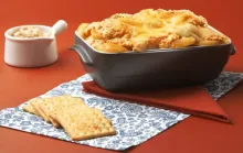 Receita para uma refeição deliciosa: Batata gratinada ao molho cremoso