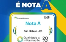São Mateus recebe Nota A do Tesouro Nacional em avaliação do Siconfi 2026